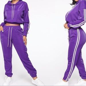 2pc Purple Track Suit